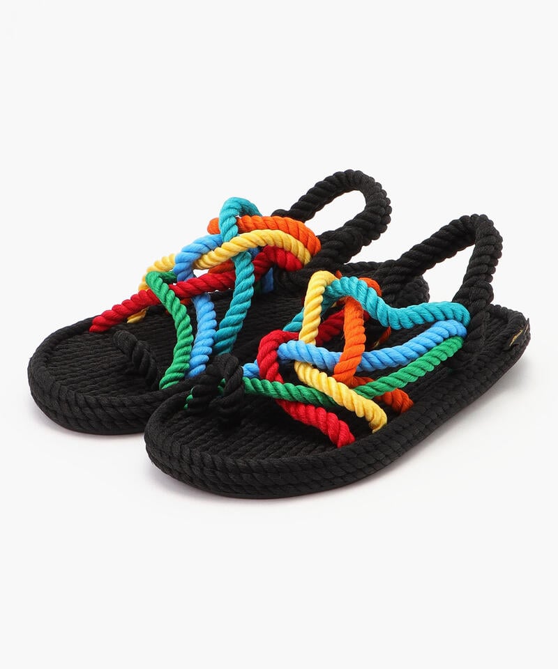 BOHONOMAD】ケープポイント/ブラック マルチカラー/サンダル メンズ