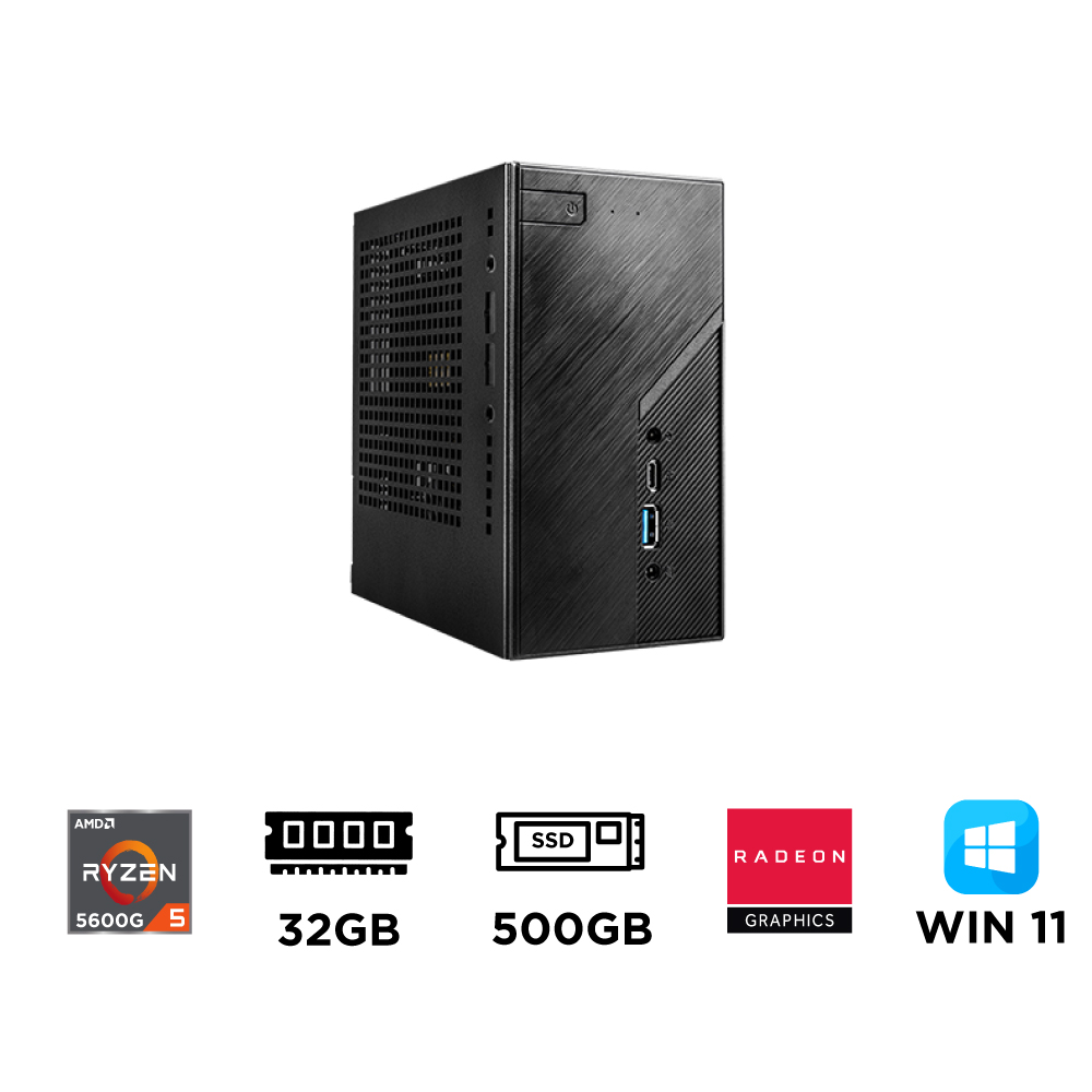 Mini PC ASRock DeskMini X300 ST-AX35600G (Ryzen 5 5600G, Ram DDR4
