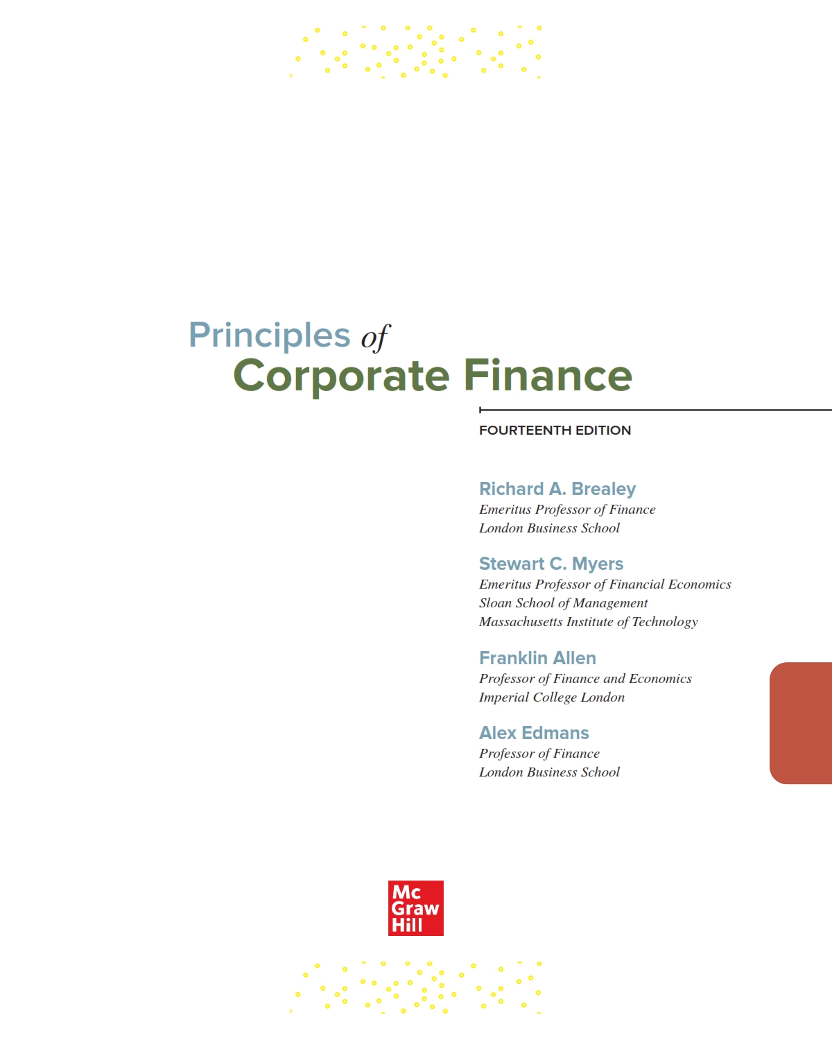 Principles of Corporate Finance 14th Edition