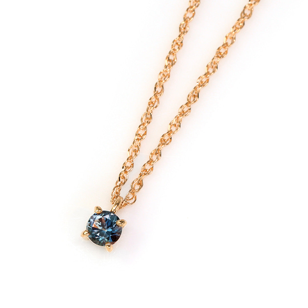 ビズー公式】ベキリーブルーガーネット K18/PTネックレス・アルモア