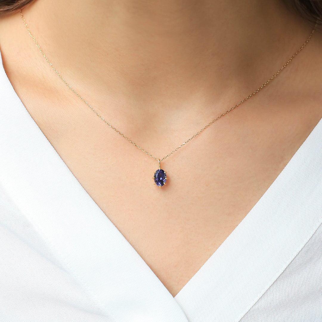 ビズー公式】アイオライト K18(18金) ペンダントトップ セパージュ