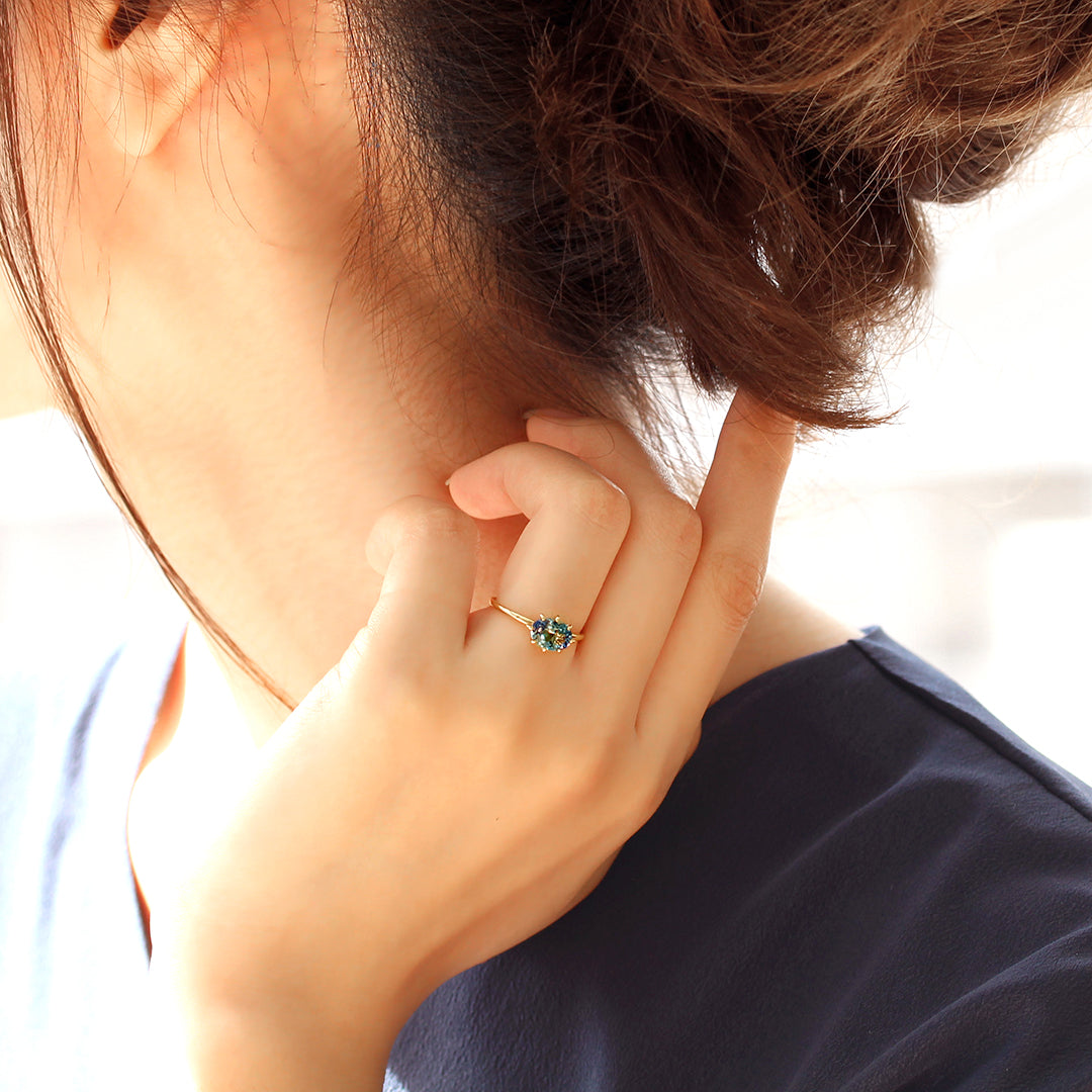 ビズー公式】タンザナイト PT K18(18金) リング セパージュ | 希少石