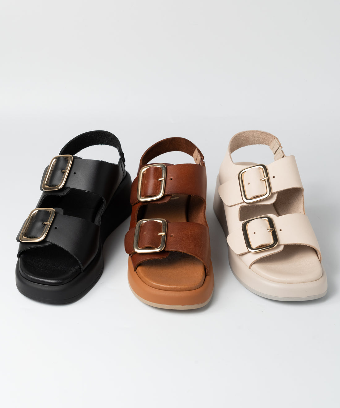 BONTRE/厚底ダブルベルトサンダル