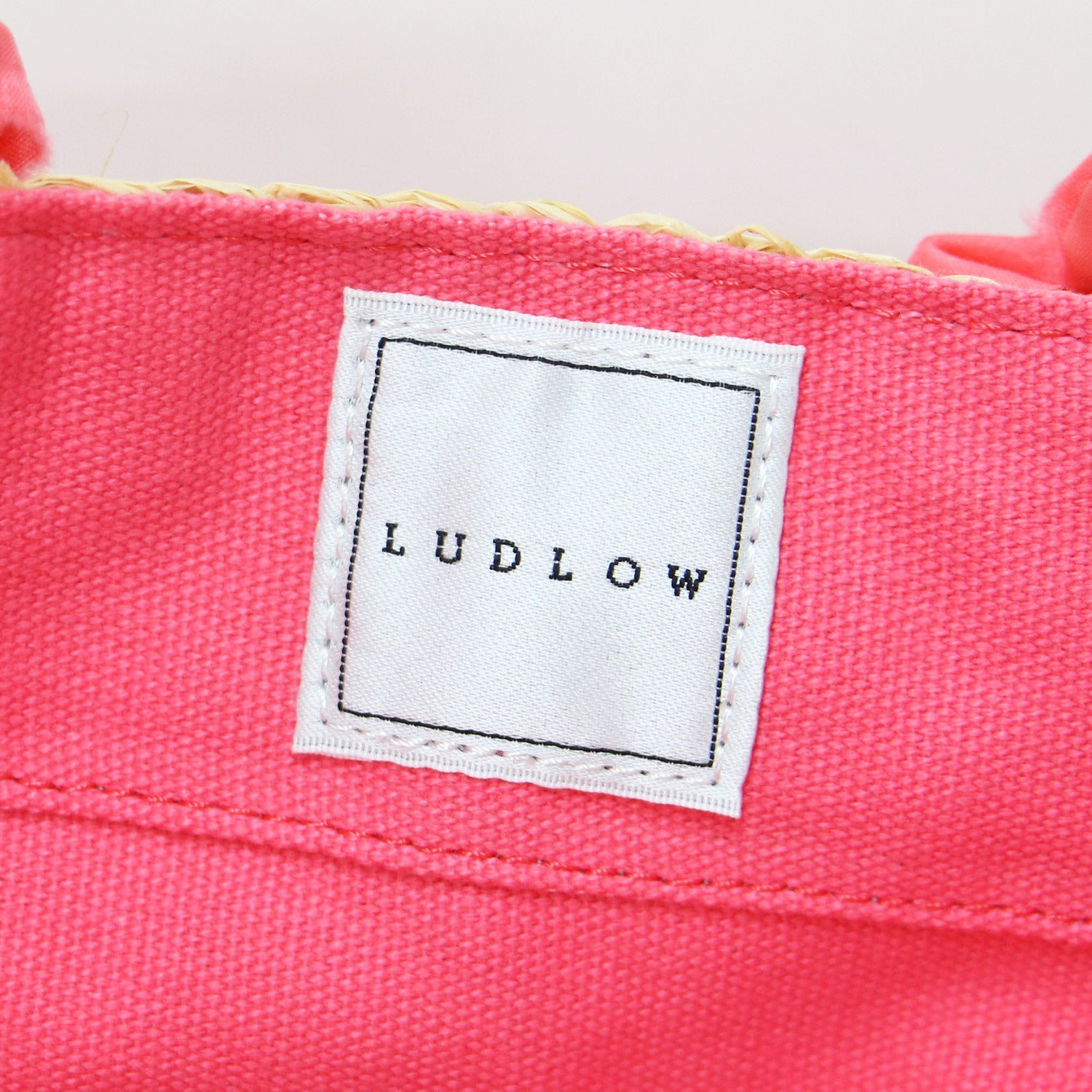 LUDLOW (ラドロー) 伊勢丹限定 グレープハンドル ラフィア トート