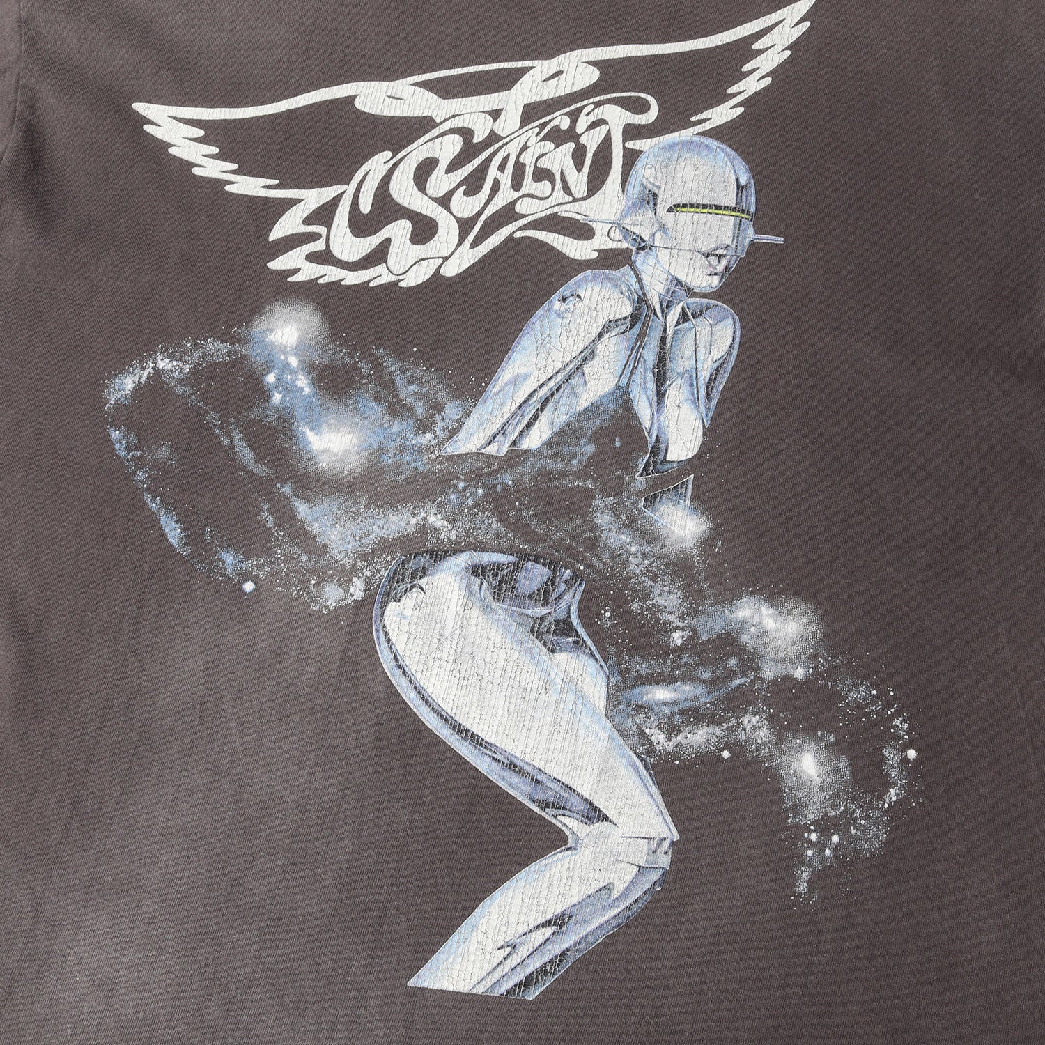 22SS ×空山基 ヴィンテージ加工 エアロスミス パロディー Tシャツ(SS