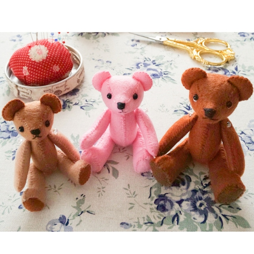 ミニチュア テディベア ハンドメイド クマ ぬいぐるみ 2.6cm