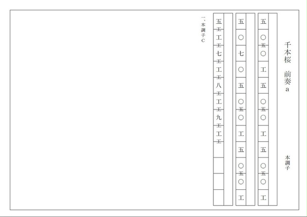 千本桜/沖縄三線譜面(工工四) - 日琉芸能プロジェクト530&早紅夜 - BOOTH