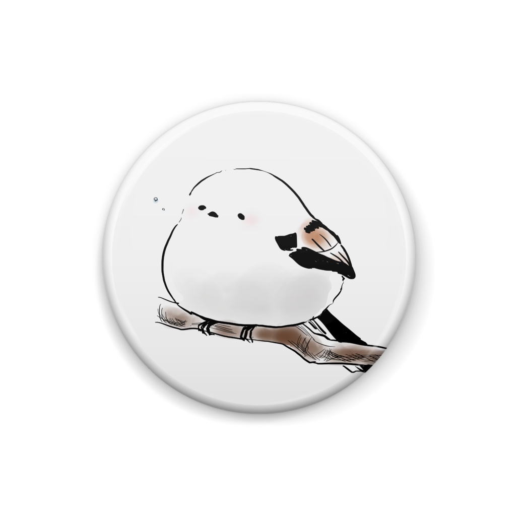 シマエナガ缶バッチ - もちなる - BOOTH