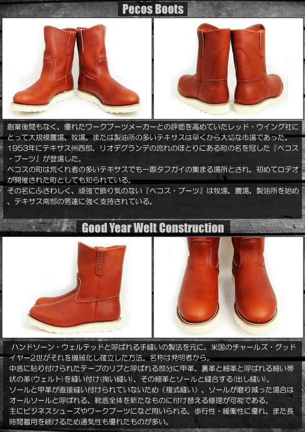 正規取扱店 RED WING(レッドウィング) 8866 9インチ PECOS BOOTS