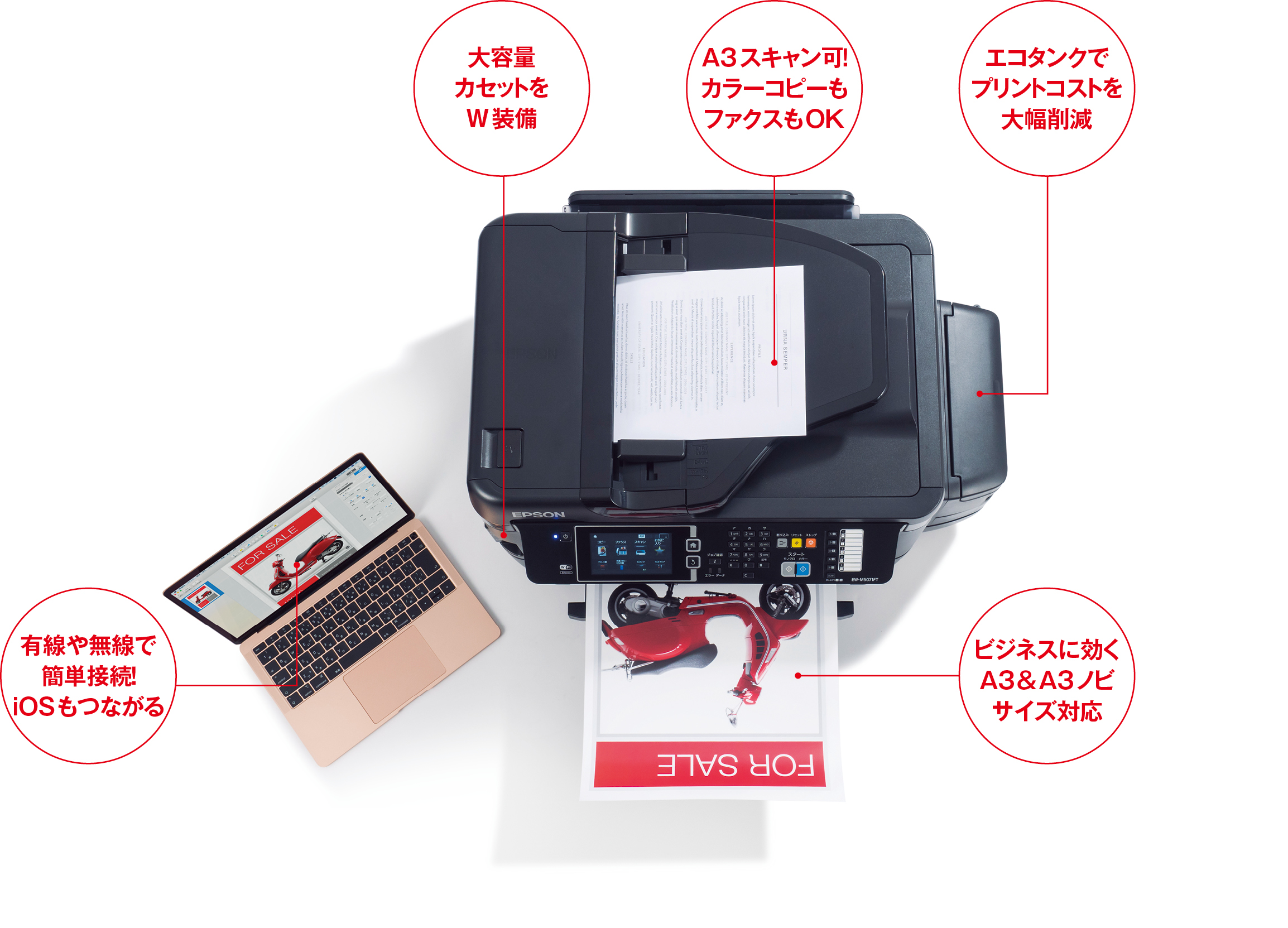 E-りんご：エプソン エコタンク搭載プリンタ「EW-M5071FT」 | Mac Fan