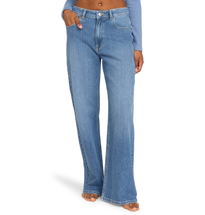 OUTLET】Roxy SURF ON CLOUD HIGH STRETCH ワイドレッグデニムパンツ