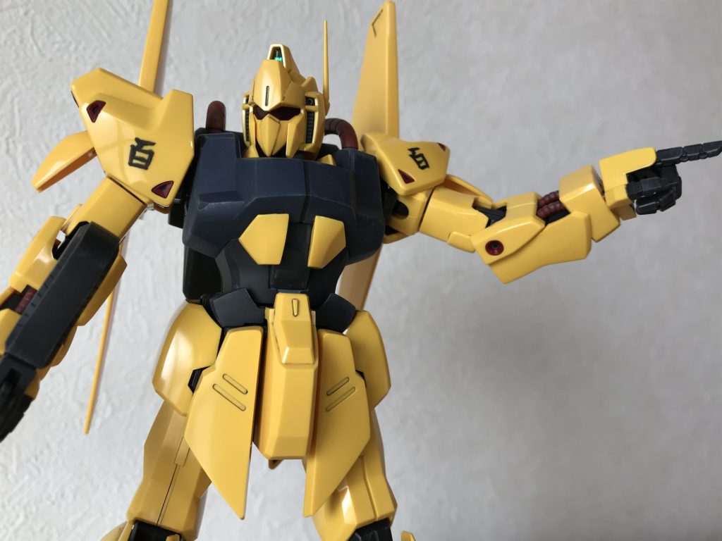 旧MG百式（Ver.1.0）バリュートシステム版 黄色の成型色を活かし