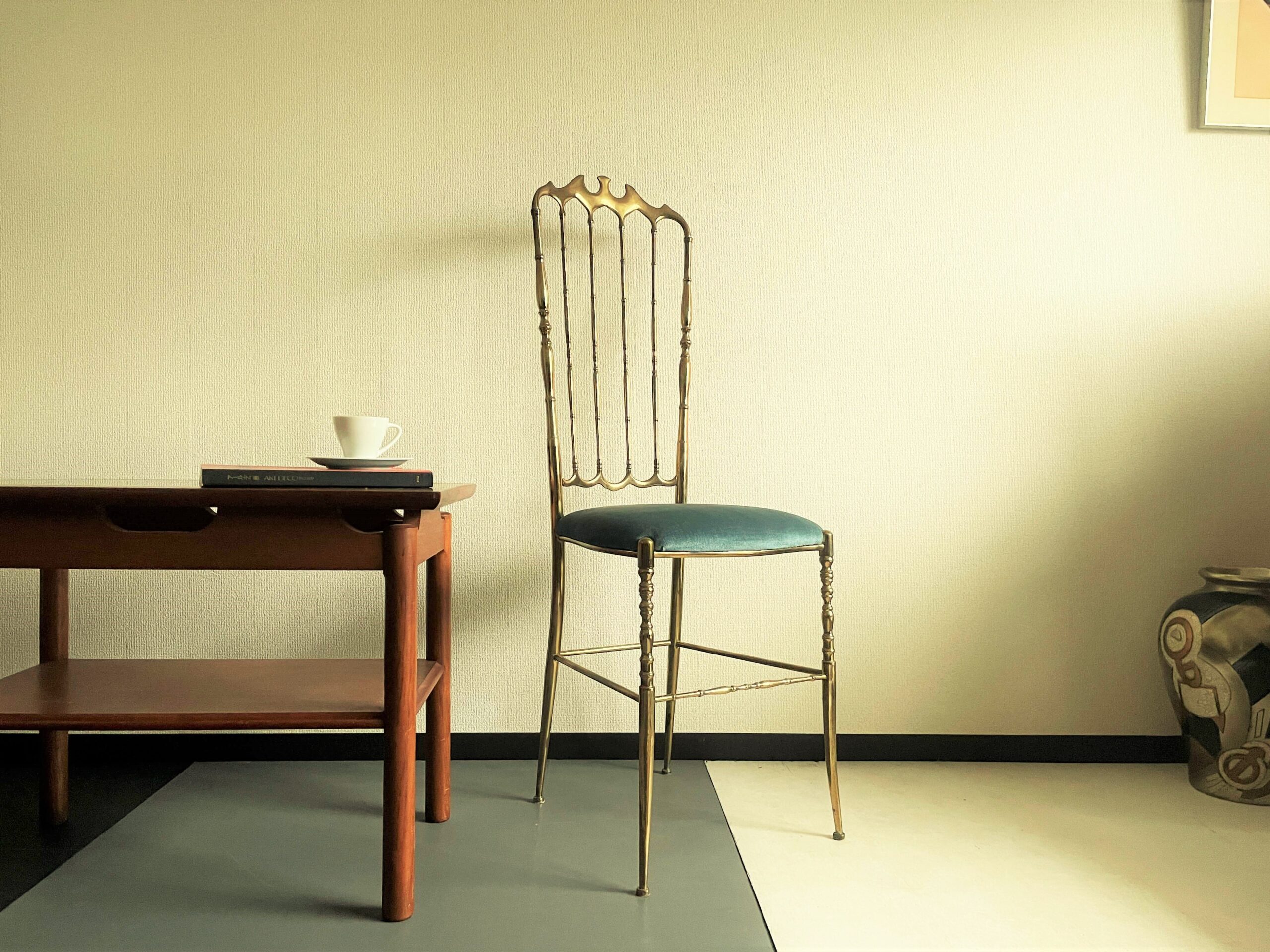 No.9512「キアヴァリチェア：真鍮×ファブリック」SOLD | ボルトナット