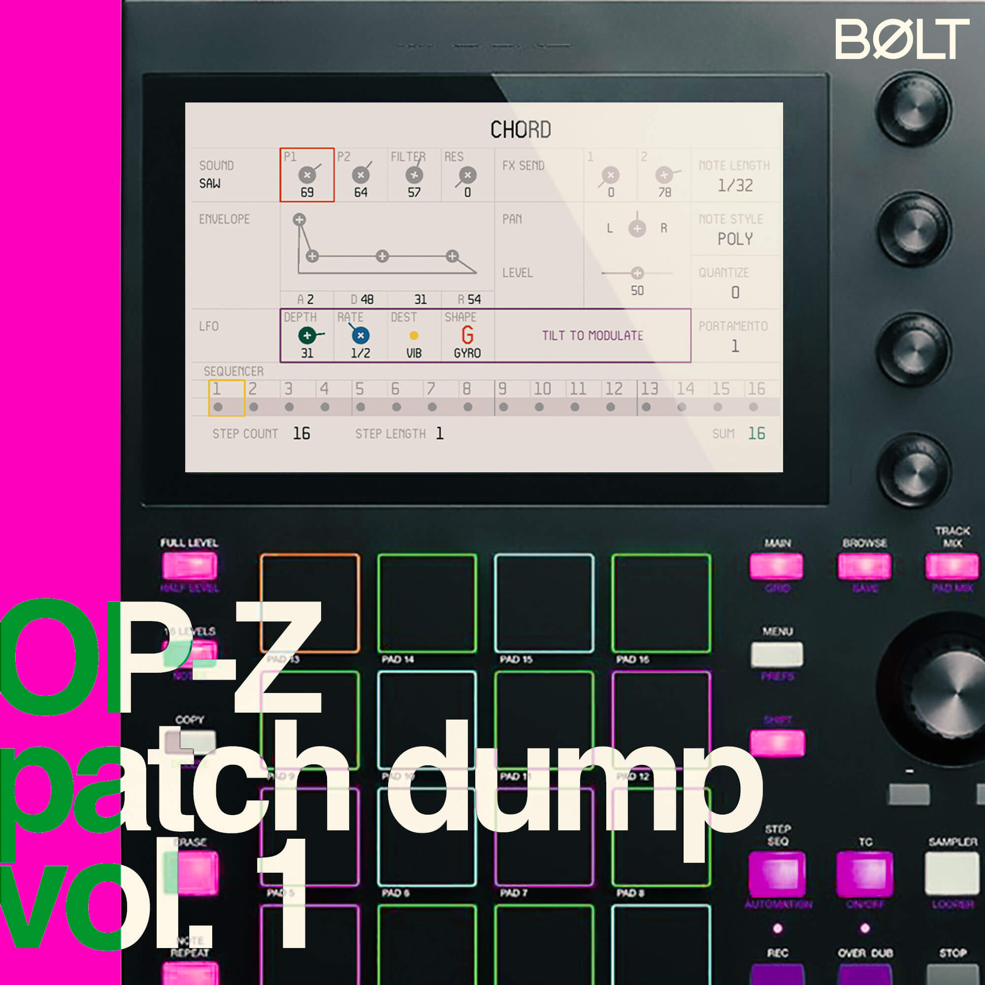 OP-Z patch dump Vol. 1 / MPC Expansion | Christopher Bolte (BØLT)