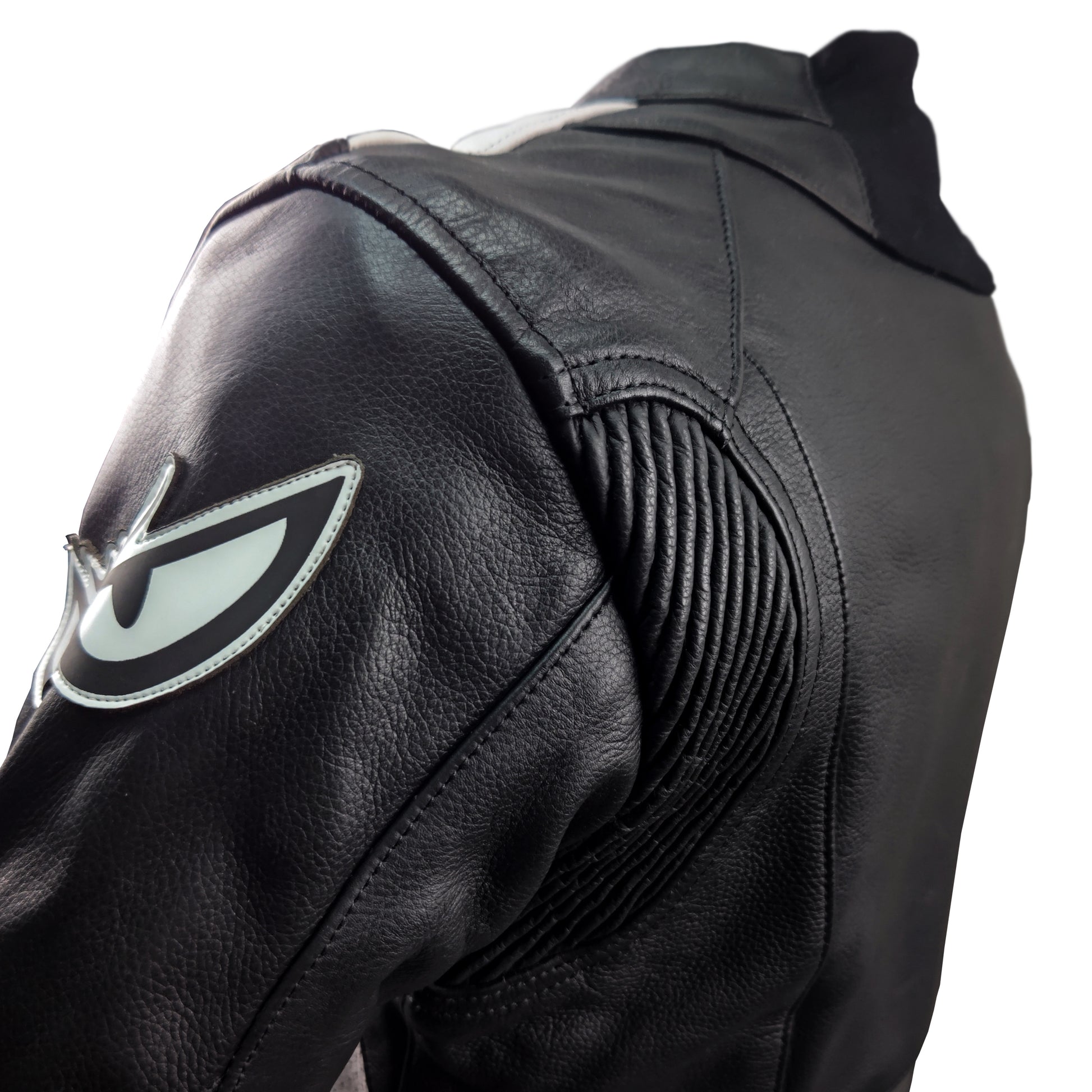 LJ-231101-BK BLACK/WHITE BERIK LEATHER JACKET レザージャケット