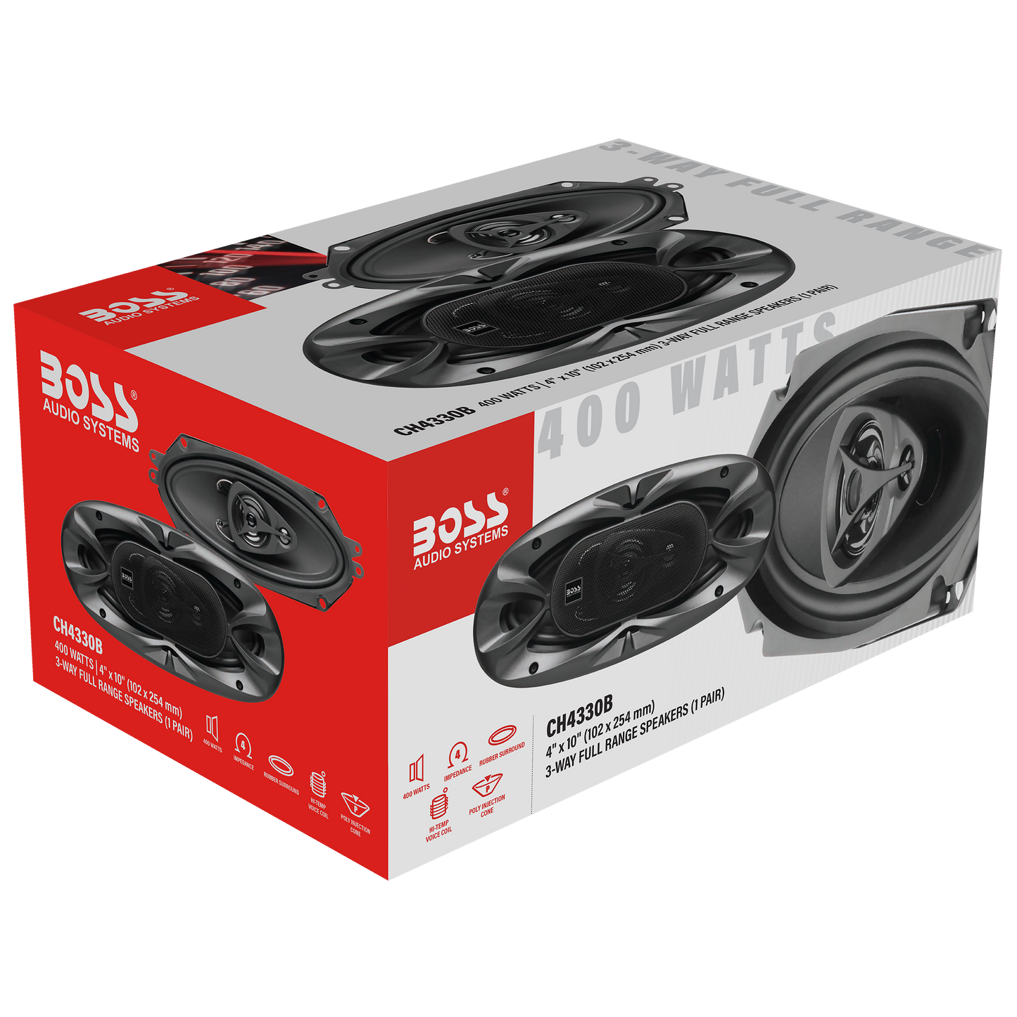BOSS Audio Systems CH4330B Chaos Exxtreme Series 4 x 10 Inch Car