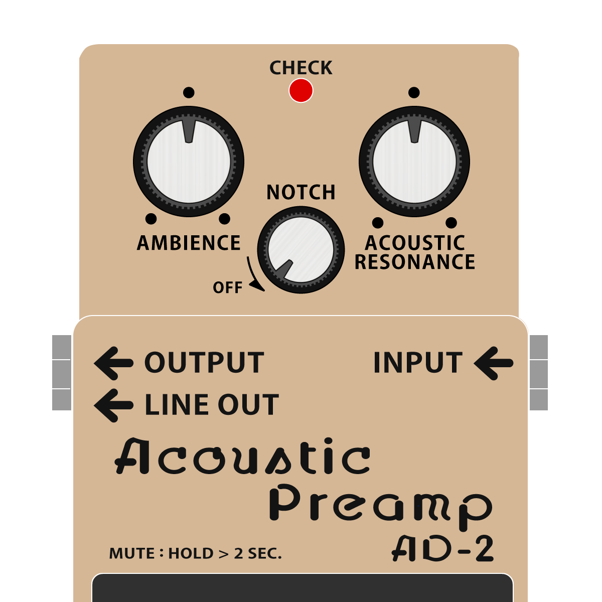 AD-2 Acoustic Preamp（アコースティックギター用プリアンプ） │ BOSS