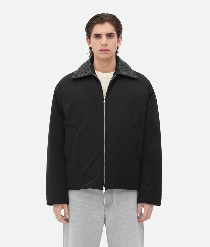 Men's Tech Nylon Puffer Jacket in Black | Bottega Veneta US