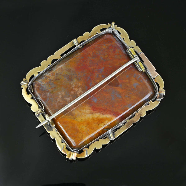 Antique 10K Gold Pietra Dura Scottish Agate Brooch – Boylerpf