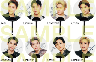 NCT】nct127 メンバー直筆サイン入り「クリアうちわ」を抽選で各1名様