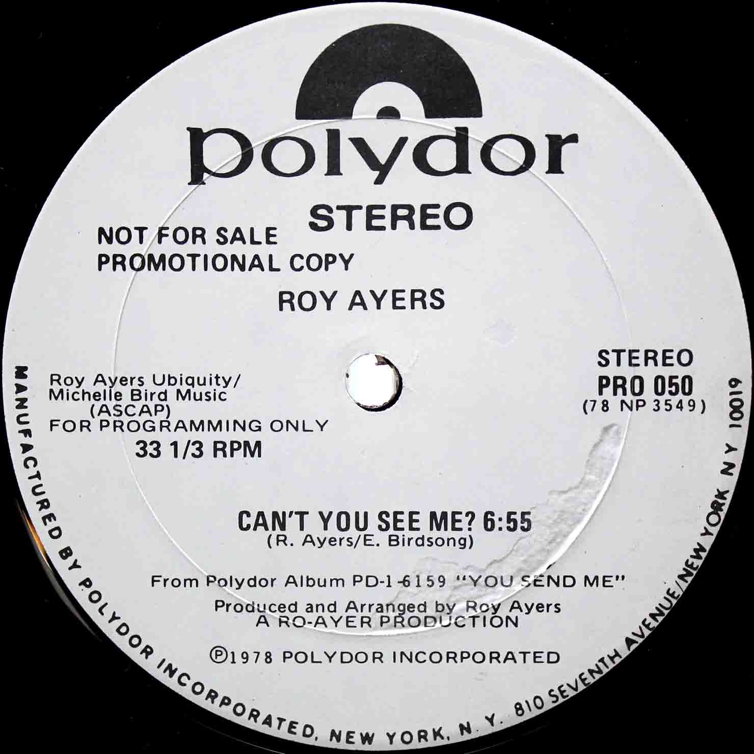 Roy Ayers / Can't You See Me ? (US Promo 12`Special Long Version