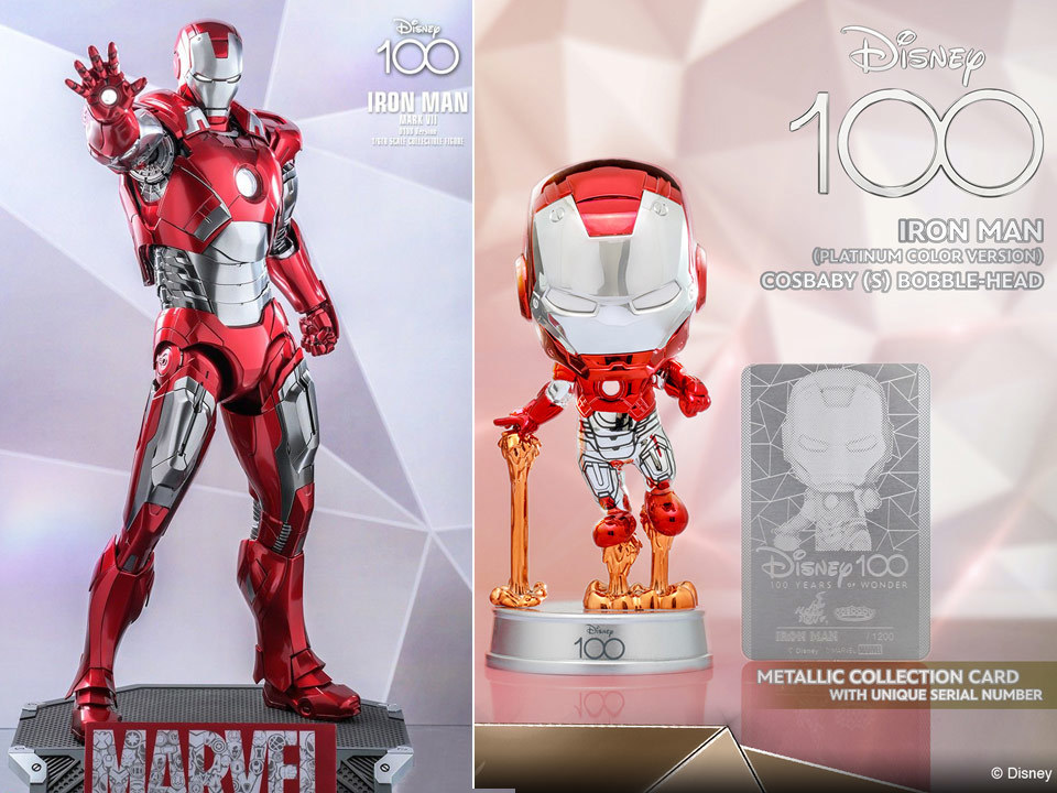 未開封】アイアンマン マーク7 ディズニー100周年記念プラチナカラー