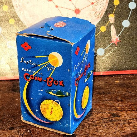 昭和レトロ 住友生命 スプートニク型貯金箱＆富士銀行ぼくちゃん宇宙