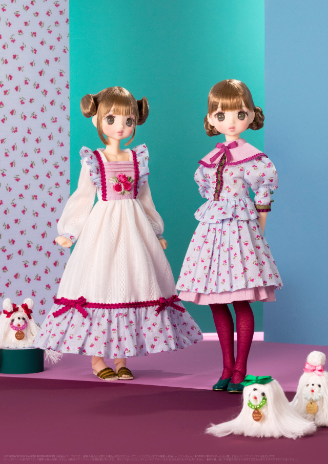 ご予約】BonBons「レトロ花柄ブラウス＆スカートセット」「レトロ花柄