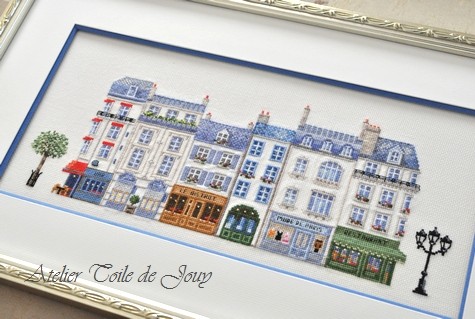 クロス・ステッチでParisの街並み・・・ | フレンチ・カルトナージュ