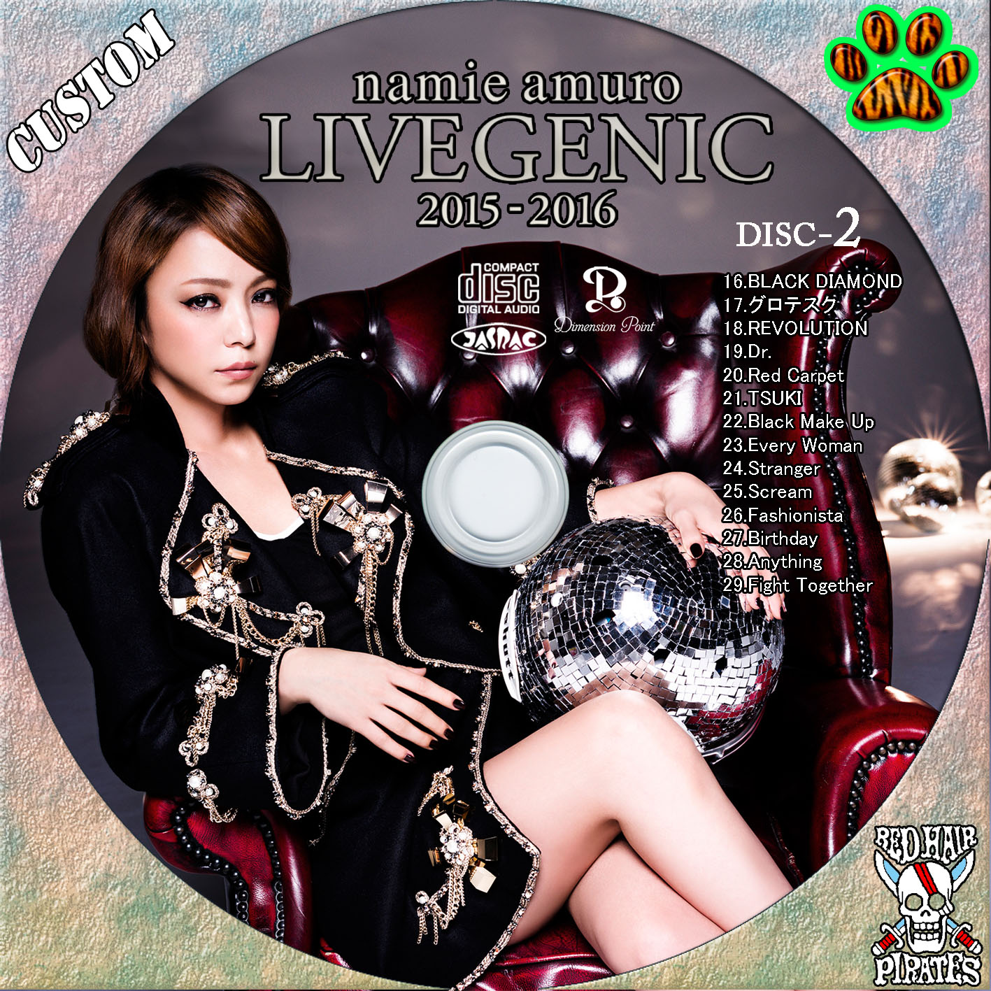 安室奈美恵 LIVEGENIC 2015-2016 - 赤髪船長のCUSTOMラベル