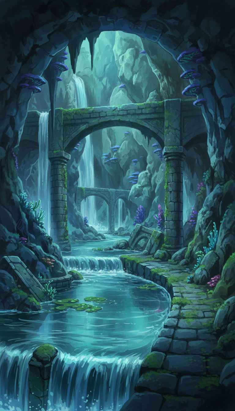 無料配布】ファンタジーのダンジョンの背景イラスト/縦長— copainter