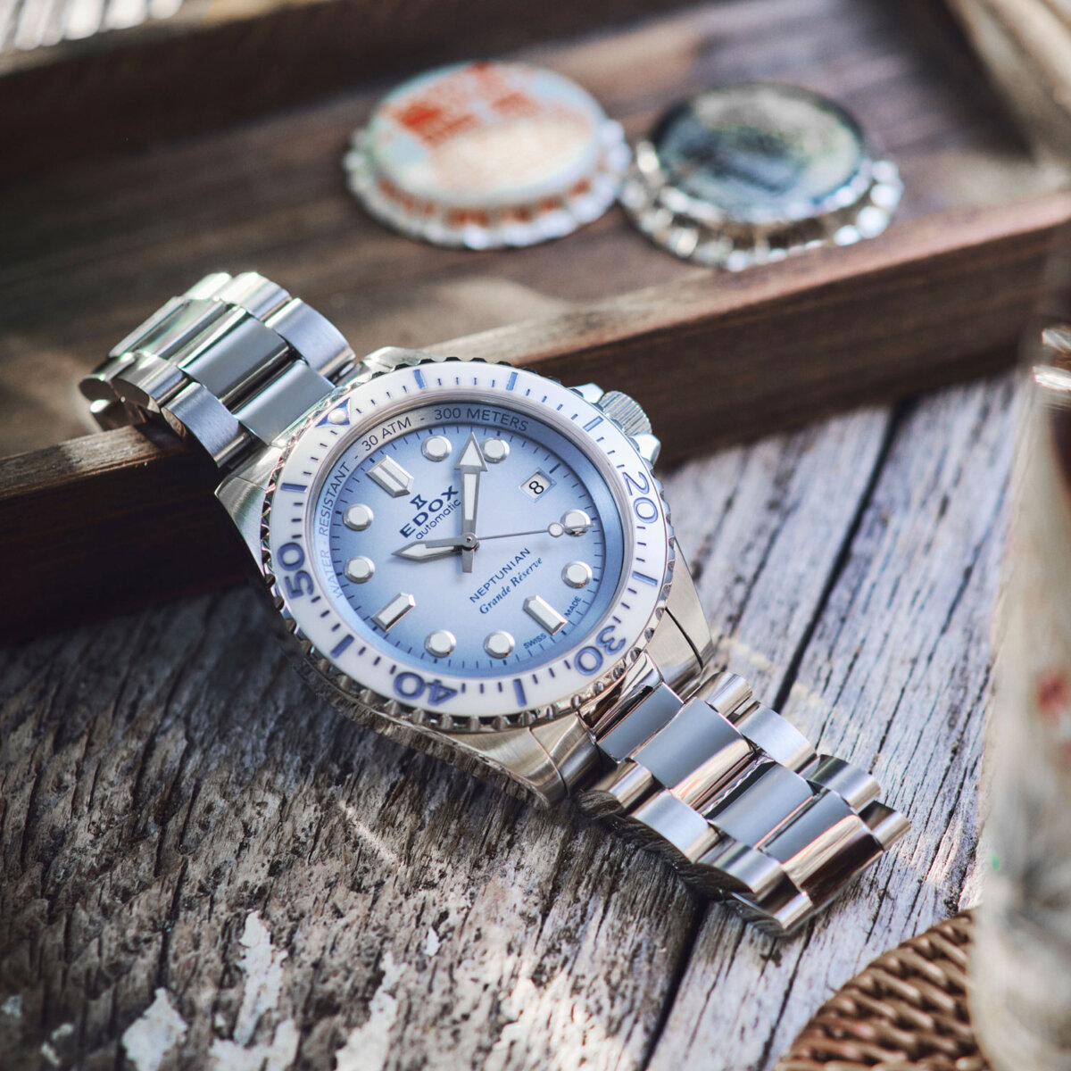 半袖の季節に映える時計 【EDOX ネプチュニアン グランデ リザーブ