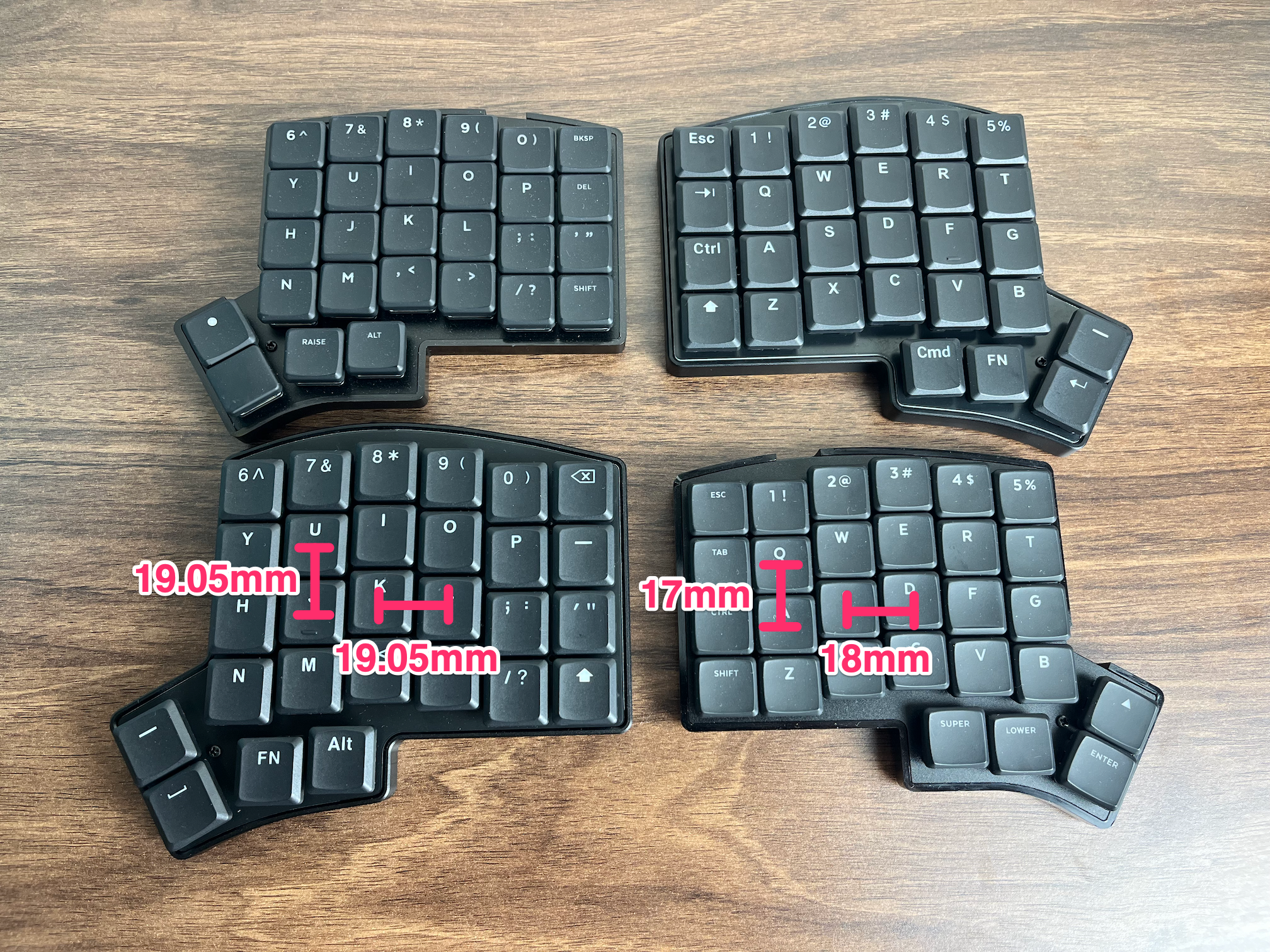 Keebio Iris LM low profile 分割キーボード