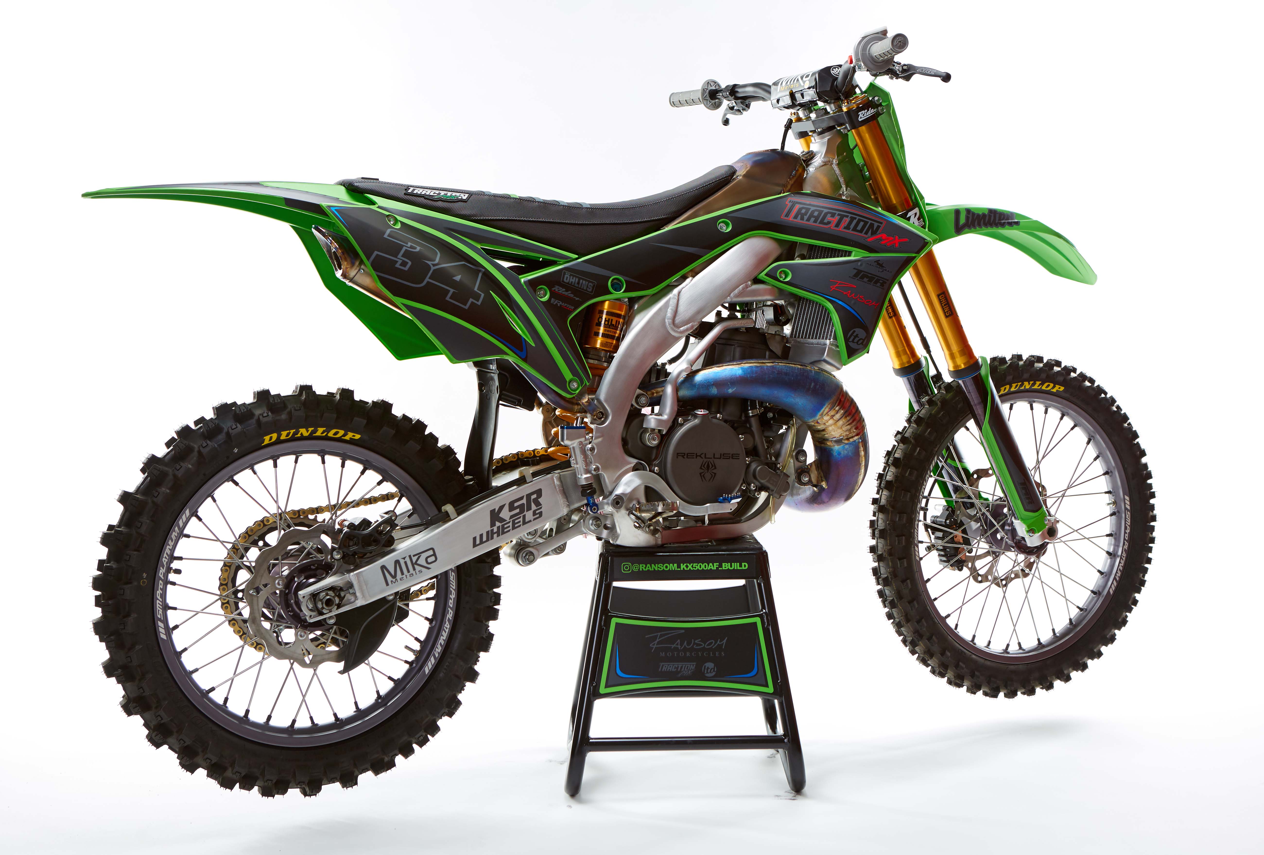 Work of Art: Ransom Kawasaki KX500 Aluminum Frame Bike Build