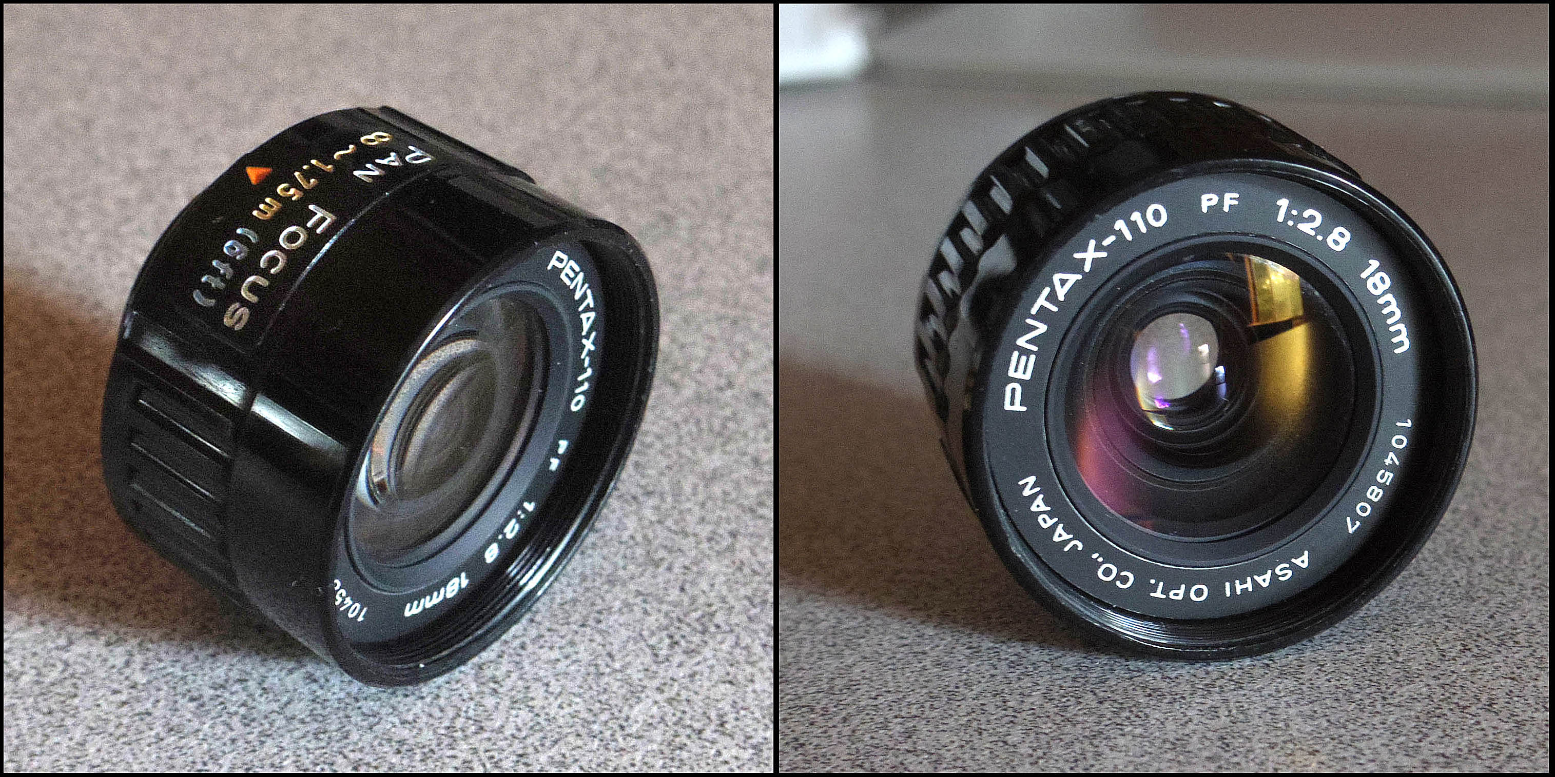 PENTAX-110 18mm F2.8 Pan Focus Reviews - Auto 110 Prime Lenses