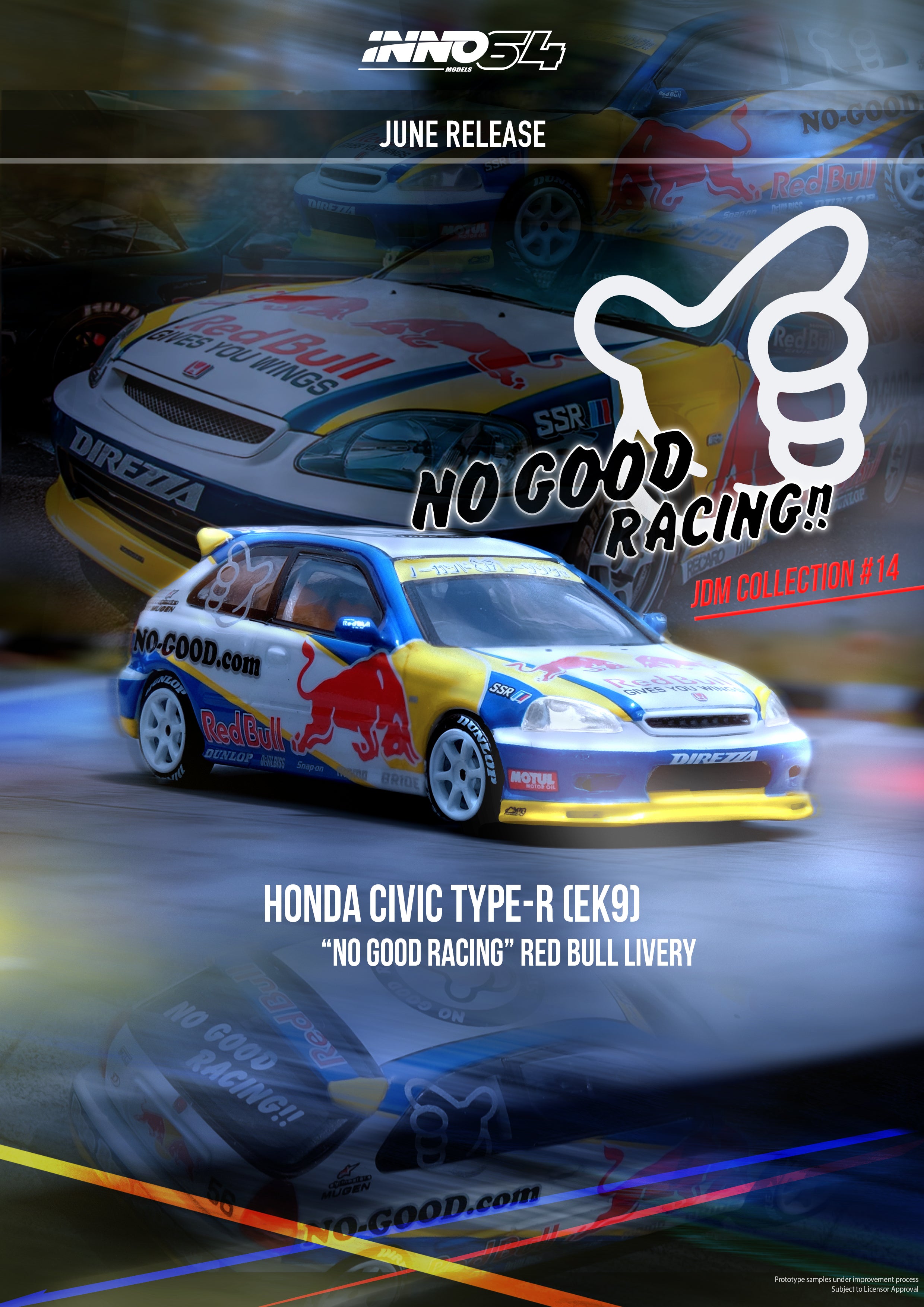 Inno64 1/64 HONDA CIVIC Type-R (EK9) 