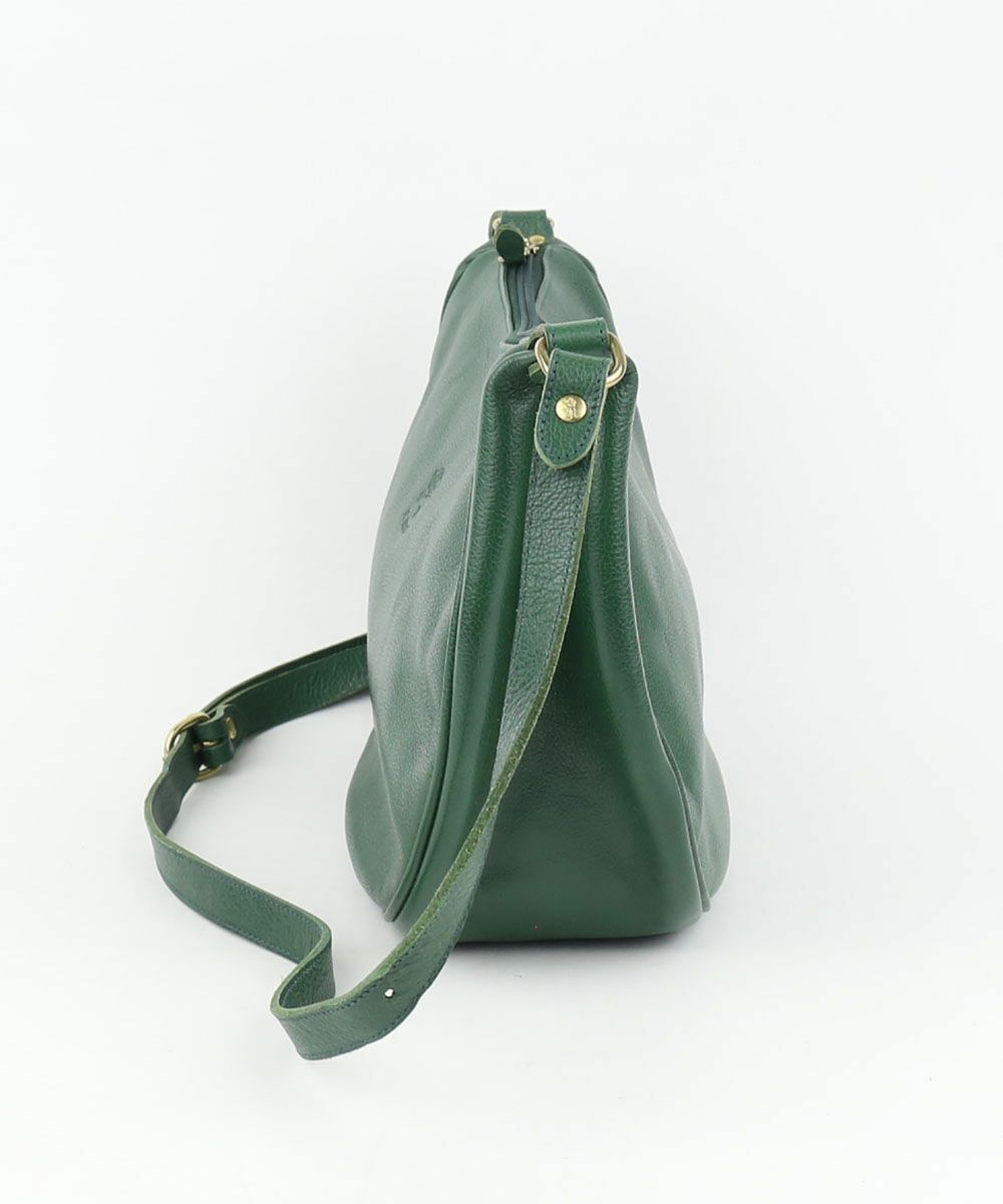 IL BISONTE(イルビゾンテ)レザー 半月型 ショルダーバッグ L | BLEU