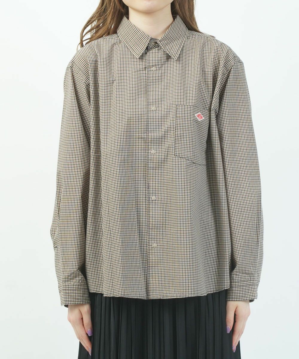 DANTON(ダントン)ドットボタンレギュラーカラーロングスリーブシャツ