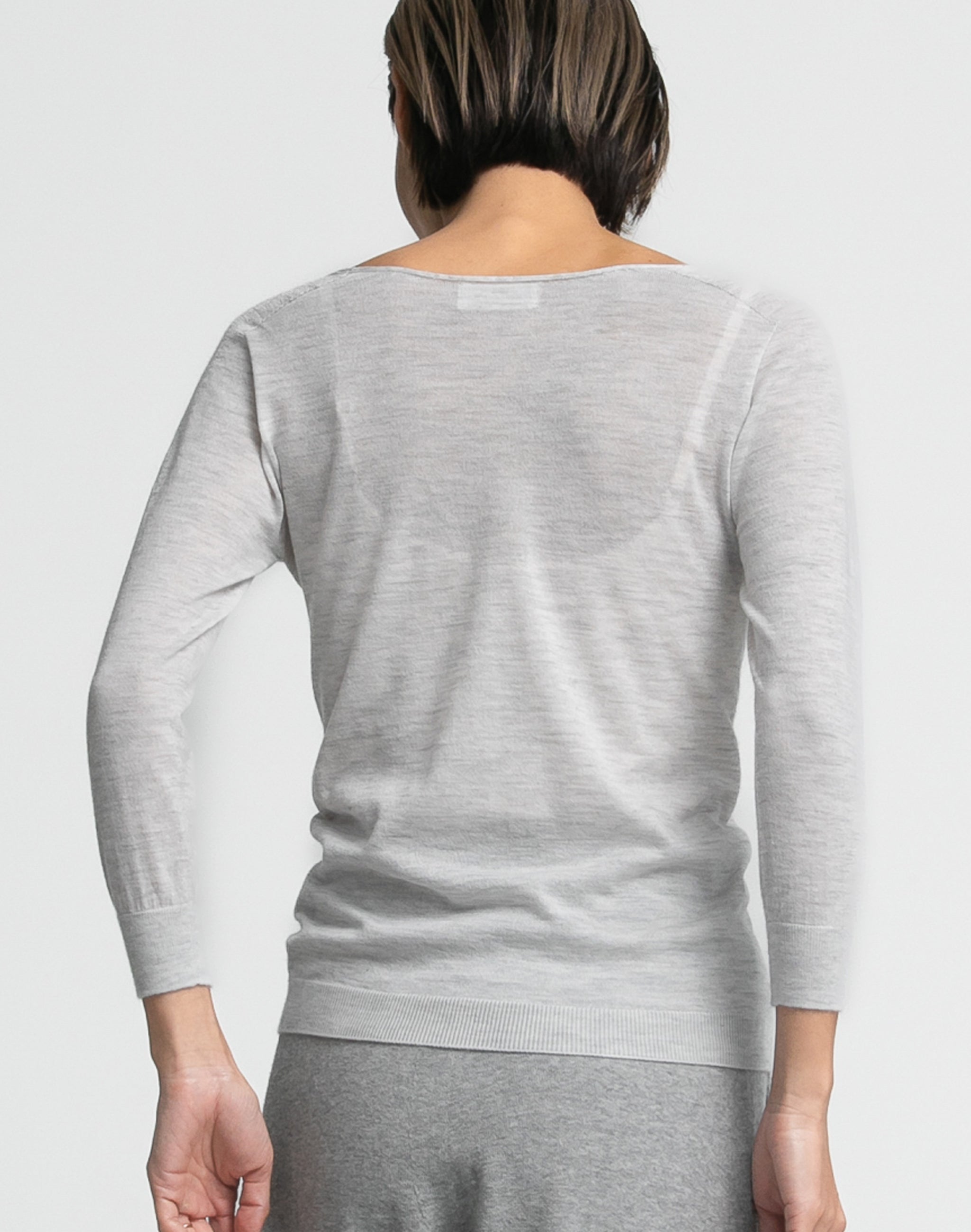 アラシャンカシミヤ100%】Vネック七分袖インナー KURUMIFACTORY 日本製