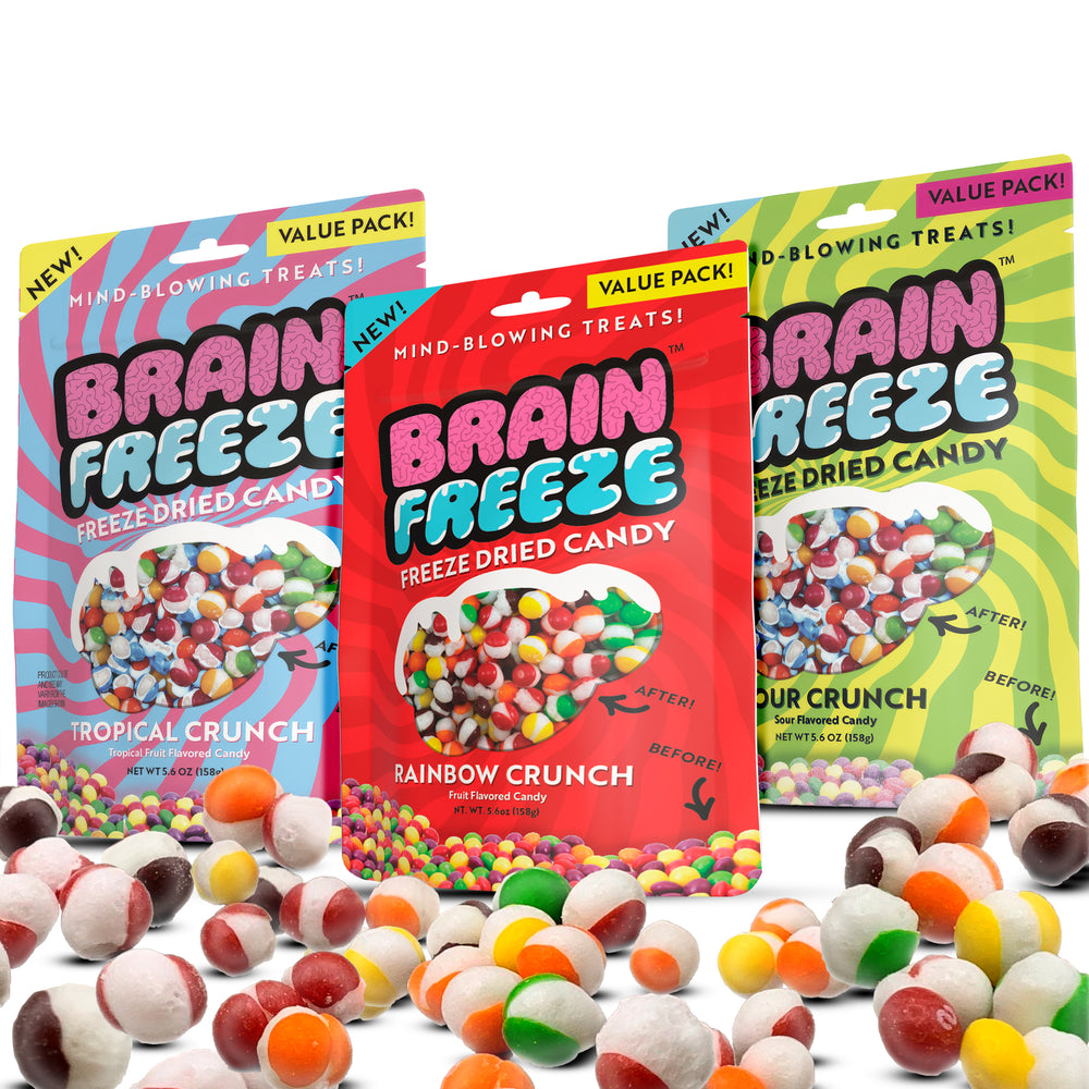 Crunch Sampler Trio– Brain Freeze™ Freeze Dried Candy