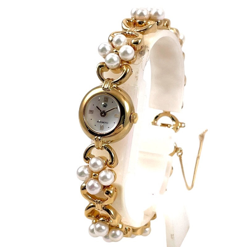 MIKIMOTO】ミキモト パール ブレスレットウォッチ NNS-8015PF 腕時計