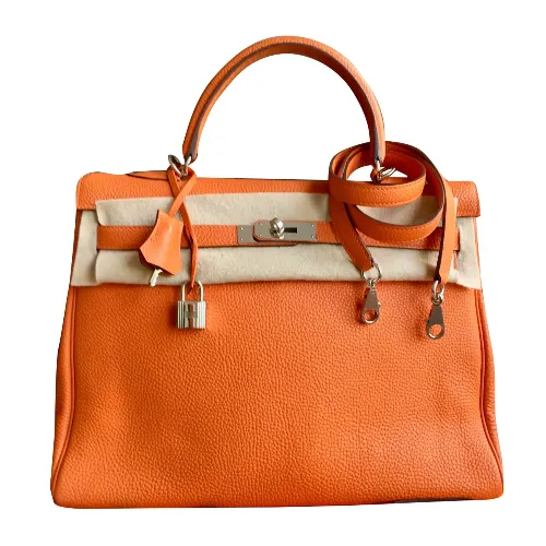 エルメス ケリー32 トゴ オレンジ シルバー金具 □K刻印｜ブランド買取