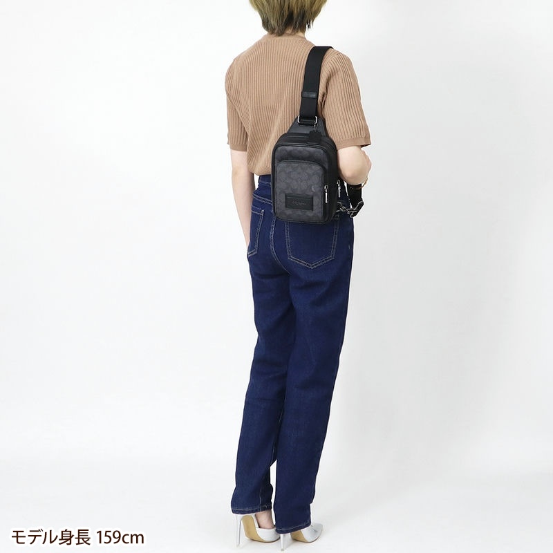 Brandol / COACH コーチ ボディバッグ シグネチャー 縦型 スリング