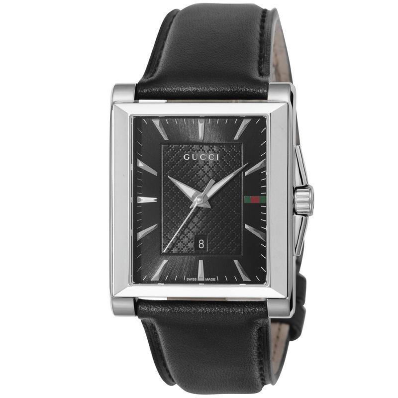 Brandol / GUCCI グッチ メンズ腕時計 Gタイムレス スクエア ブラック