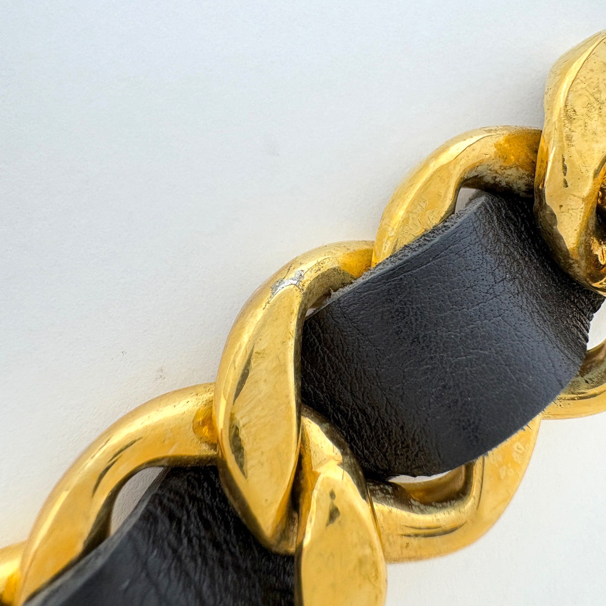 シャネル ココマーク チェーン ベルト GP レザー レディース ブランド