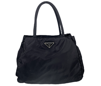 ナイロン キャンバス ブラック トートバッグ|古い買取実績|キズ・汚れ