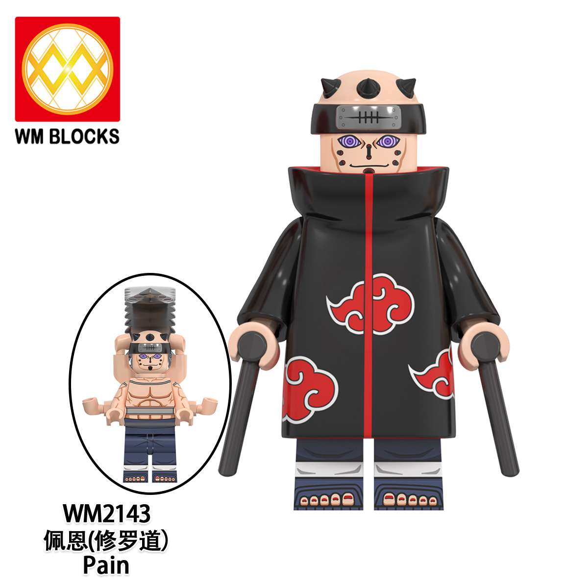 Anime Naruto Shippuden Asura Path(Pain) WM2143 Minifigures - Brixtoy
