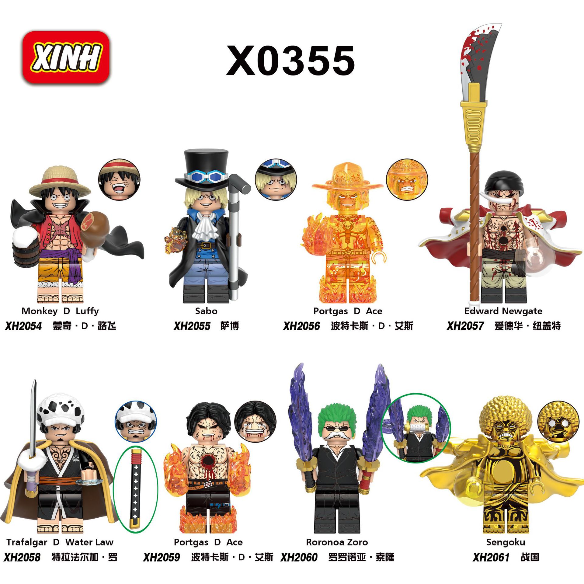 Anime One Piece Monkey D. Luffy XH2054 Minifigures - Brixtoy