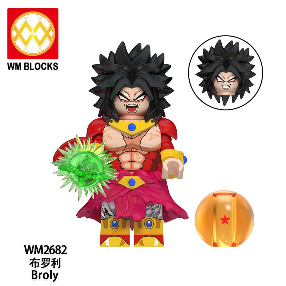 Anime Dragon Ball Z Broly WM2682 Minifigures - Brixtoy