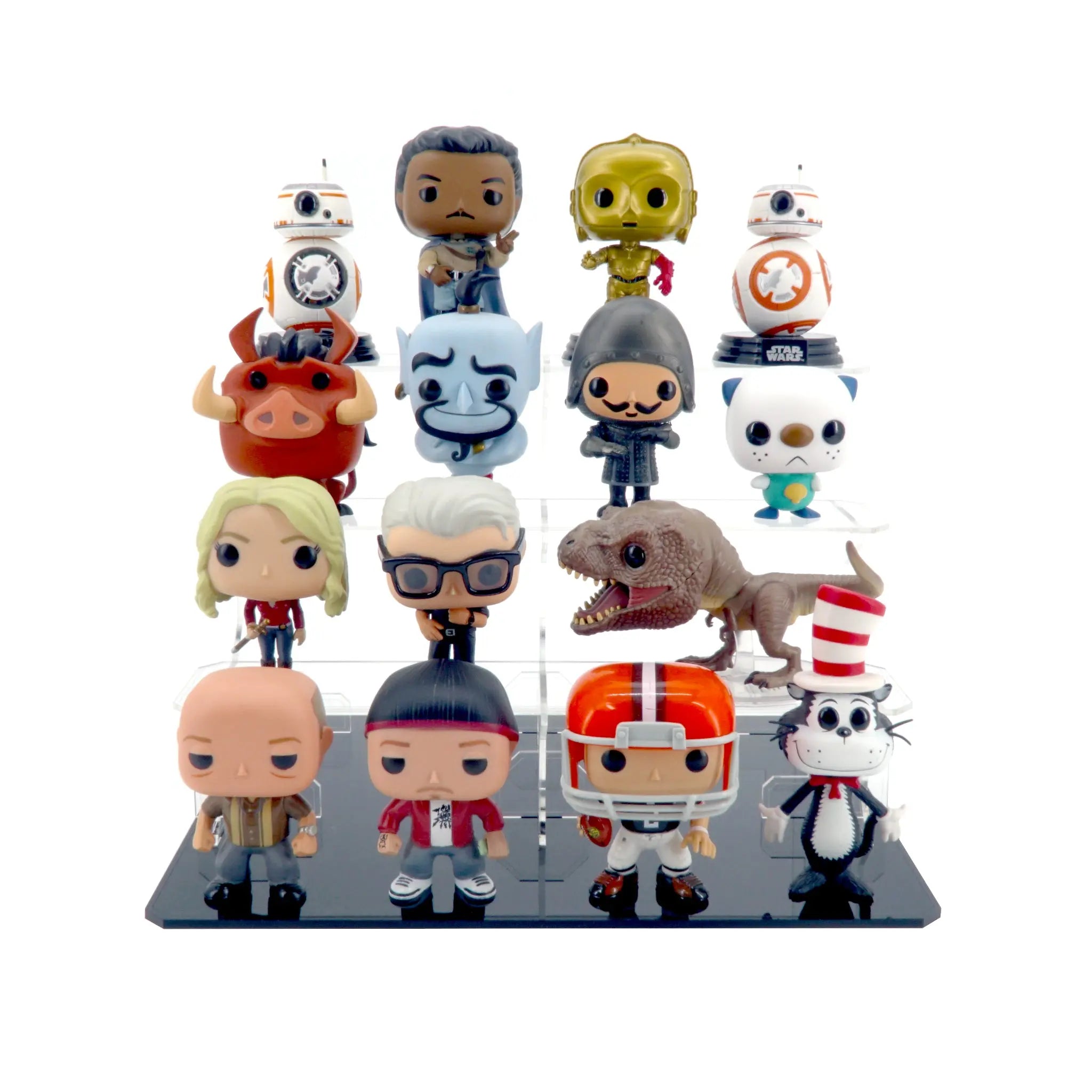 Multi-tier shelves for LEGO BrickHeadz and Funko Pop! Figures